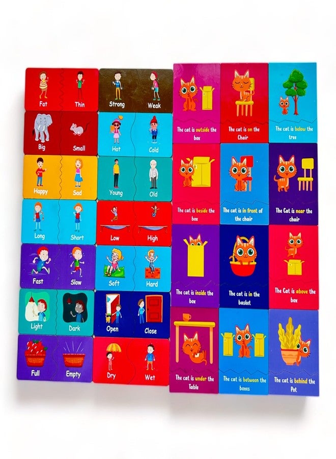 Kiddiwinks Winkslab:Wooden Puzzle Links Mind-Building Play Interactive Puzzles for Young Minds Educational Puzzles for Pre-Schoolers Gifted for 5 Years Old Kids and Above (Preposition Tiles) - Image 4